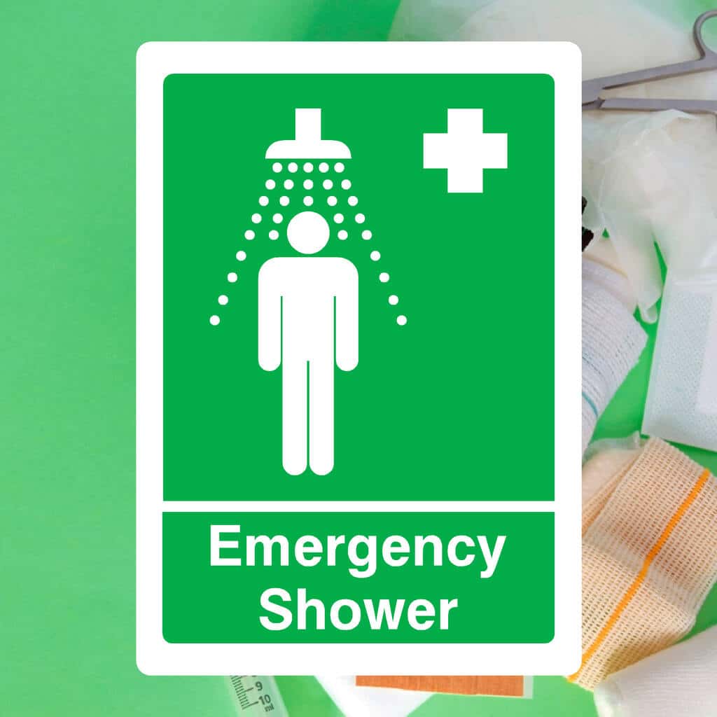 First Aid Emergency Shower Sign - The Sign Shed
