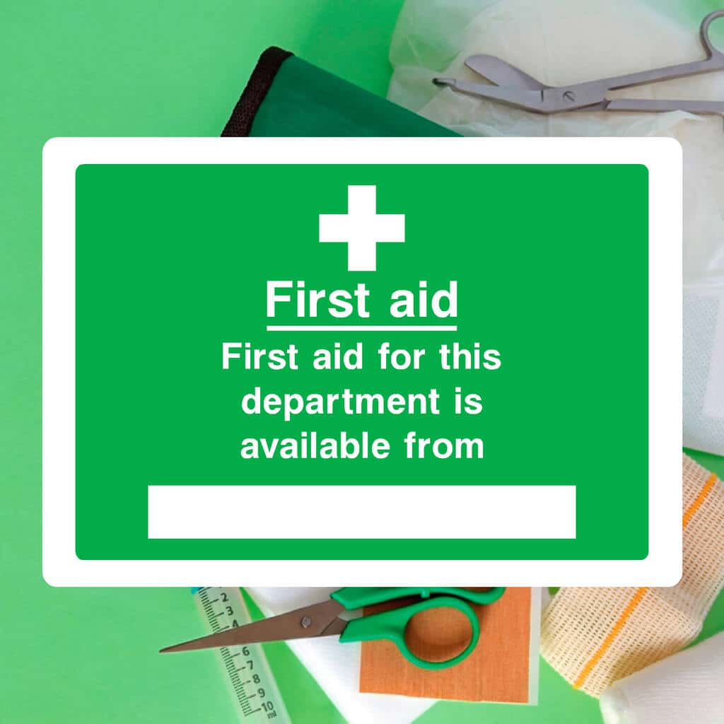 First Aid For Department Available From Sign - The Sign Shed