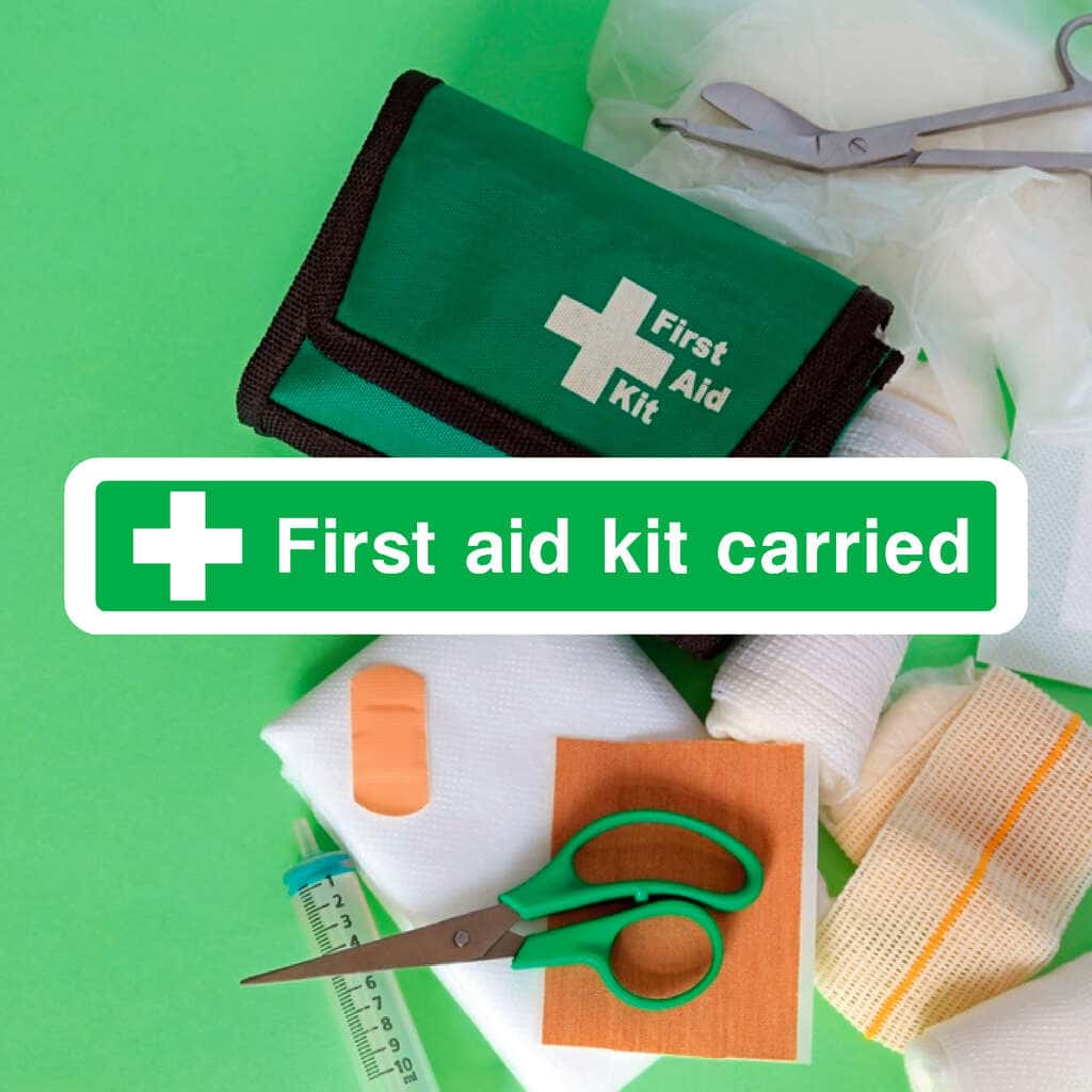 First Aid Kit Carried Sign - The Sign Shed