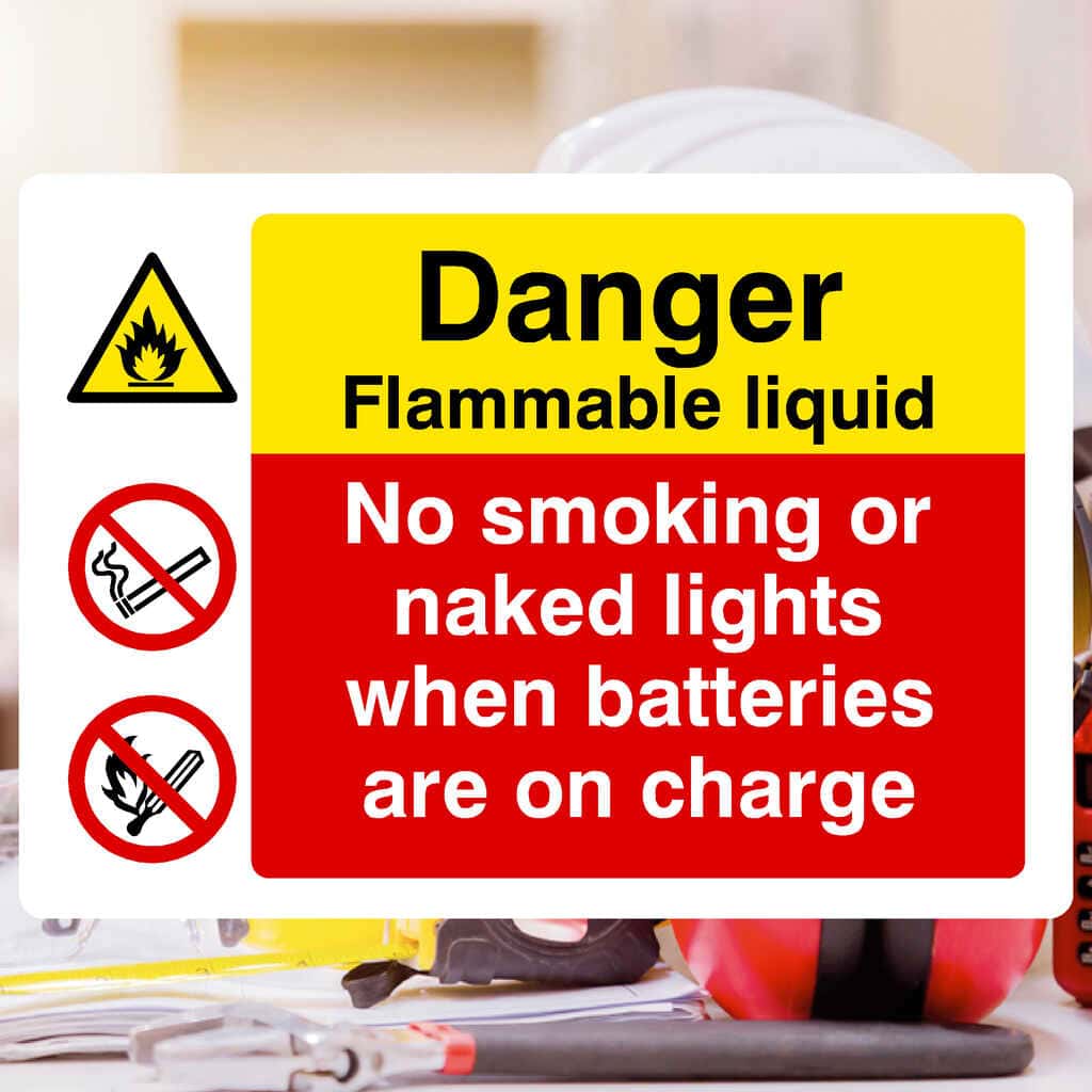 Reliable Battery Sign Battery Charging Area Safety Sign