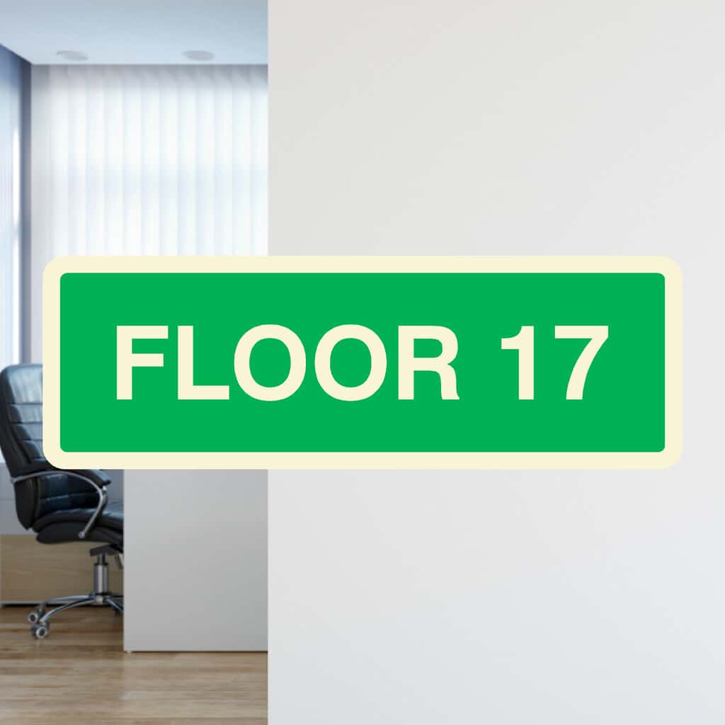Floor 17 Identification Sign - The Sign Shed