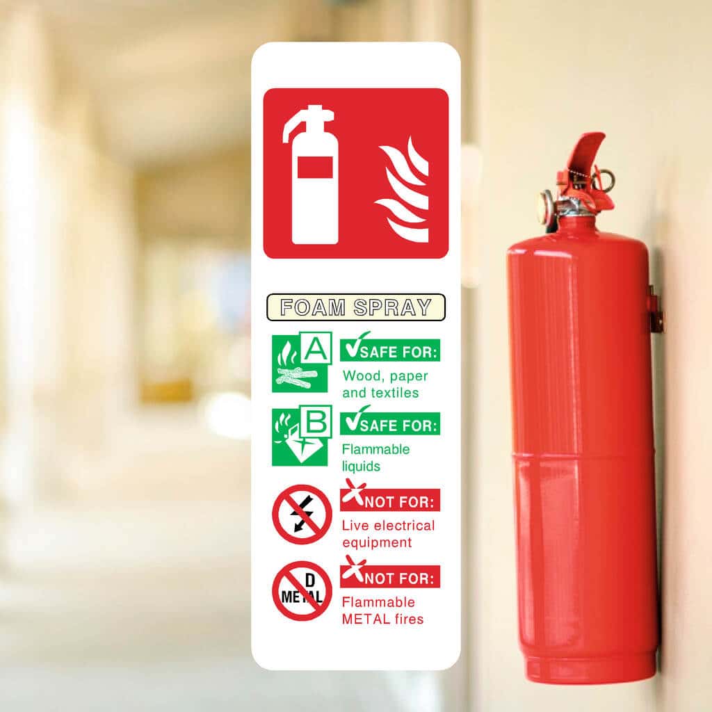Foam Spray Extinguisher Sign - The Sign Shed
