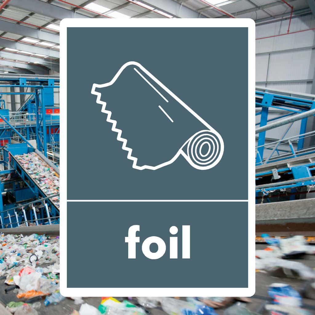 Foil Recycling Sign - The Sign Shed