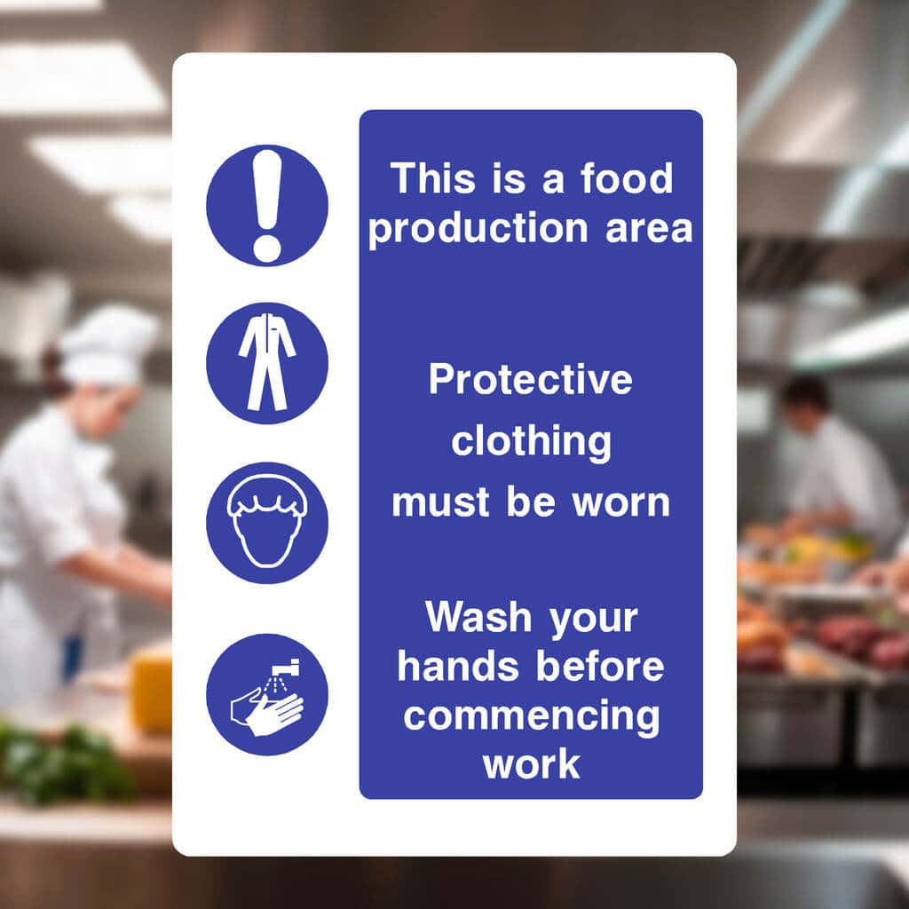 Food Production Safety Sign