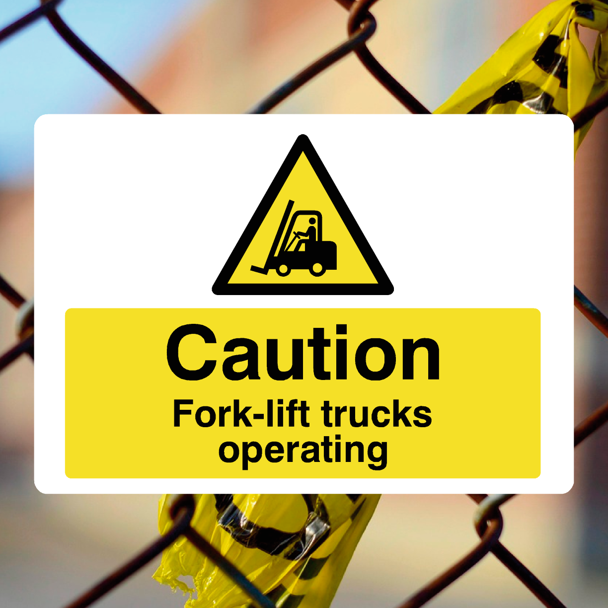 Fork Lift Truck Sign Landscape 
