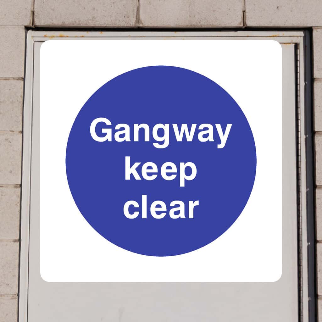 Gangway Keep Clear Sign - The Sign Shed