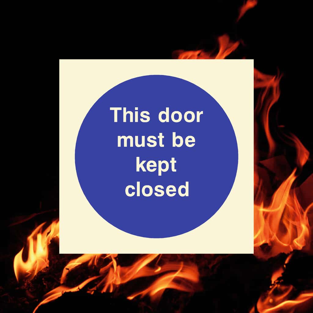 Glow In The Dark Door Must Be Kept Closed Sign - The Sign Shed