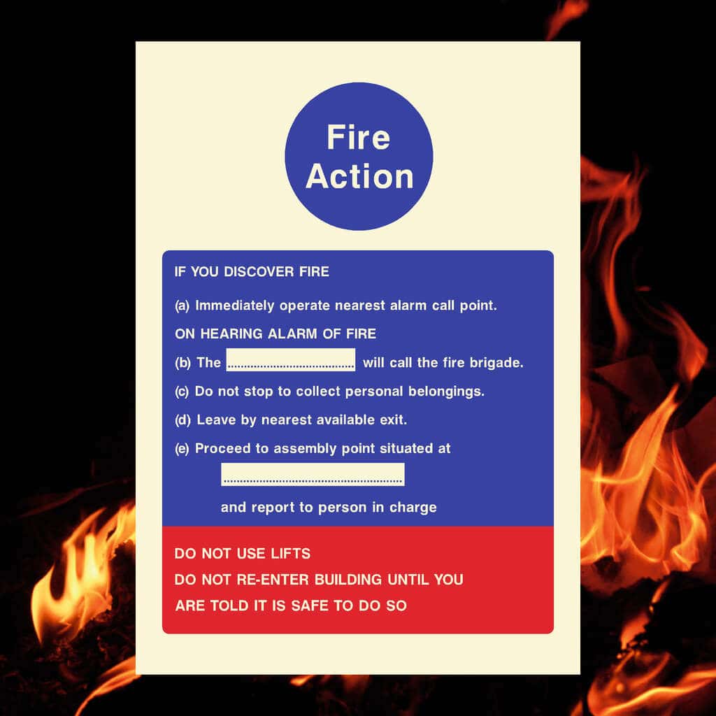Glow In The Dark Fire Action Discover A Fire Lifts Sign - The Sign Shed