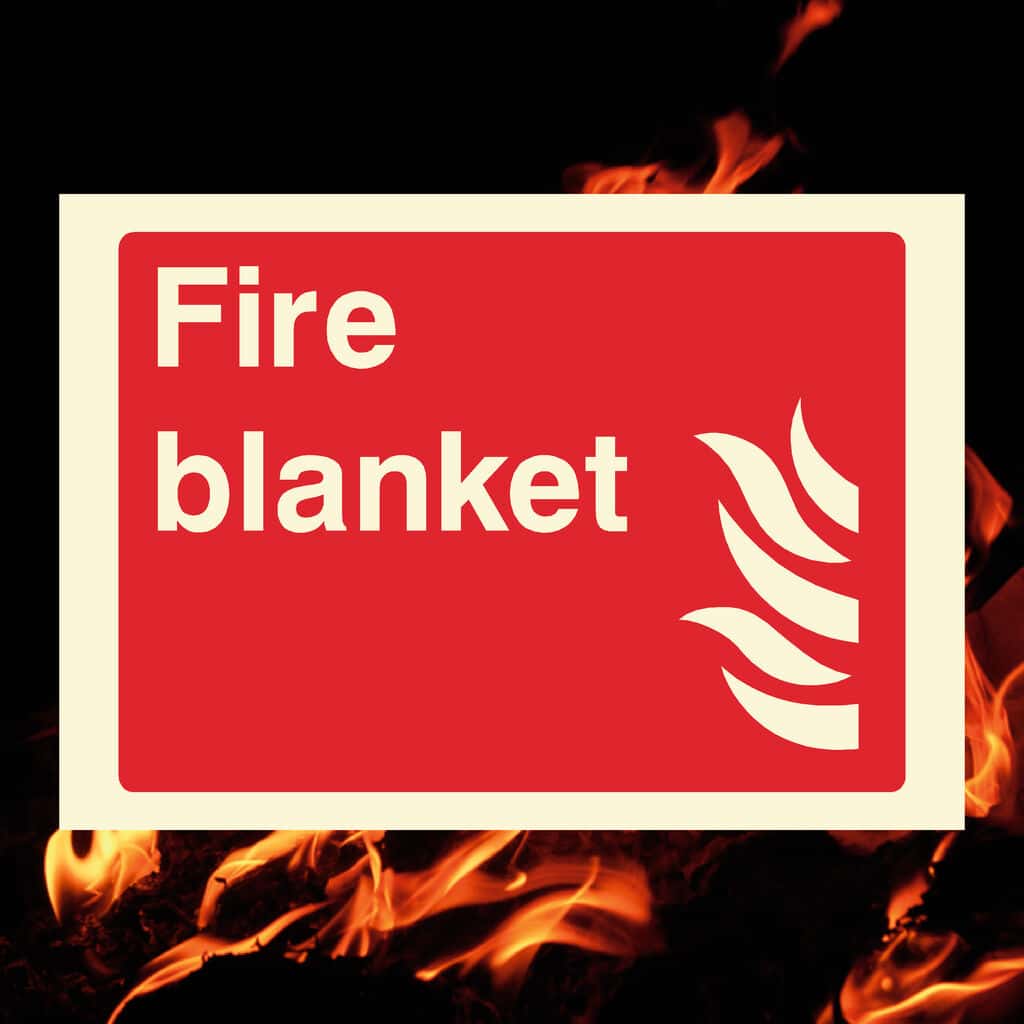 Glow In The Dark Fire Blanket Fire Extinguisher Sign - The Sign Shed