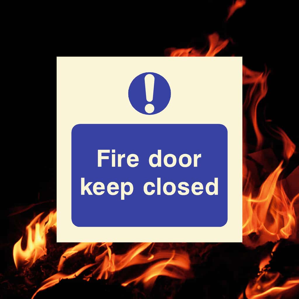 Glow In The Dark Fire Door Keep Closed Sign - The Sign Shed