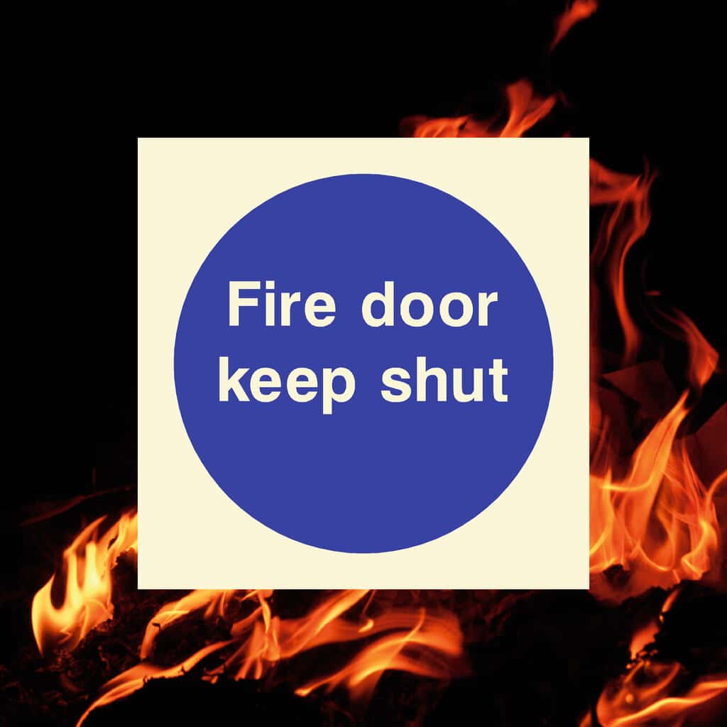 Glow In The Dark Fire Door Keep Shut Sign - The Sign Shed