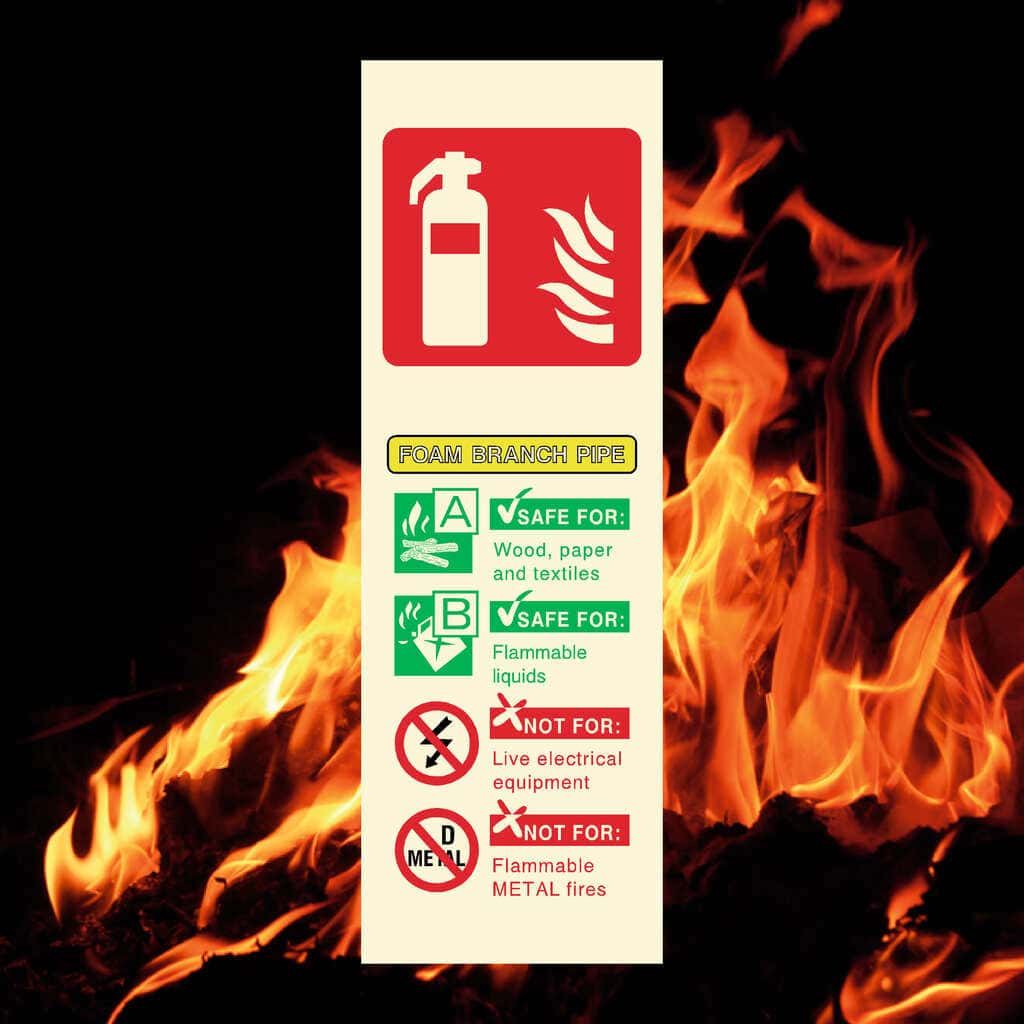 Glow In The Dark Foam Branch Pipe Sign - The Sign Shed