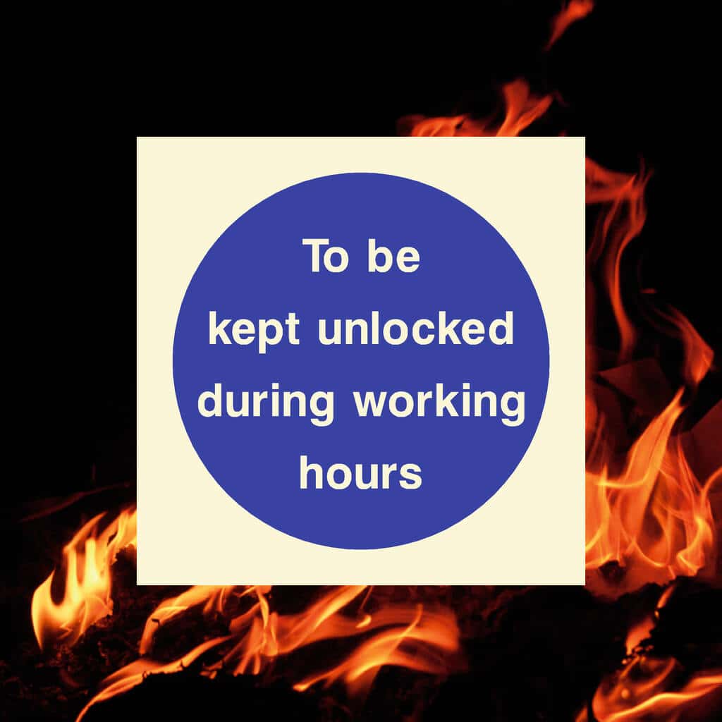 Glow In The Dark Kept Unlocked Sign - The Sign Shed