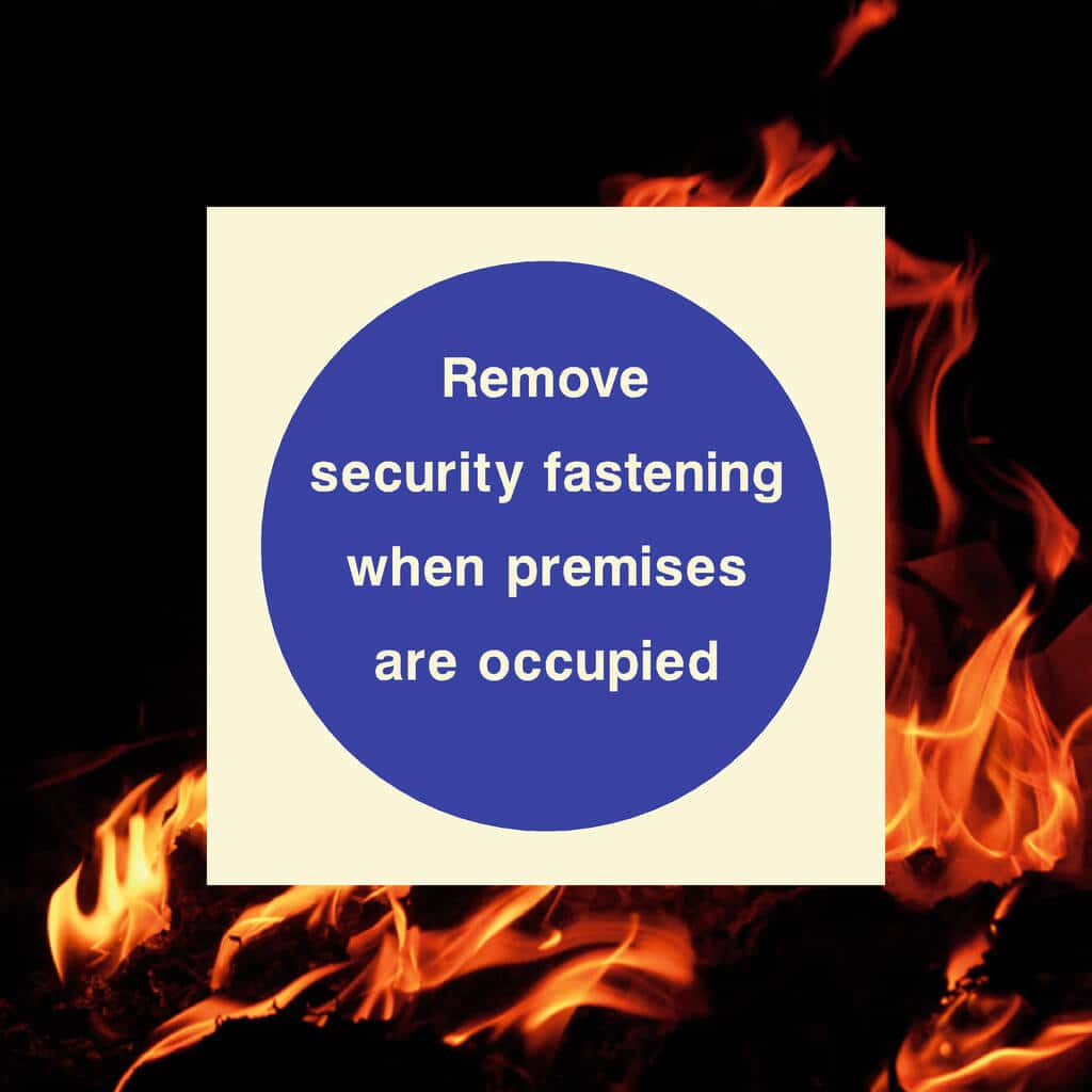 Glow In The Dark Remove Security Fastening Sign - The Sign Shed