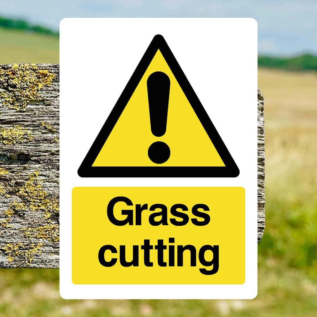 Grass Cutting Sign - The Sign Shed