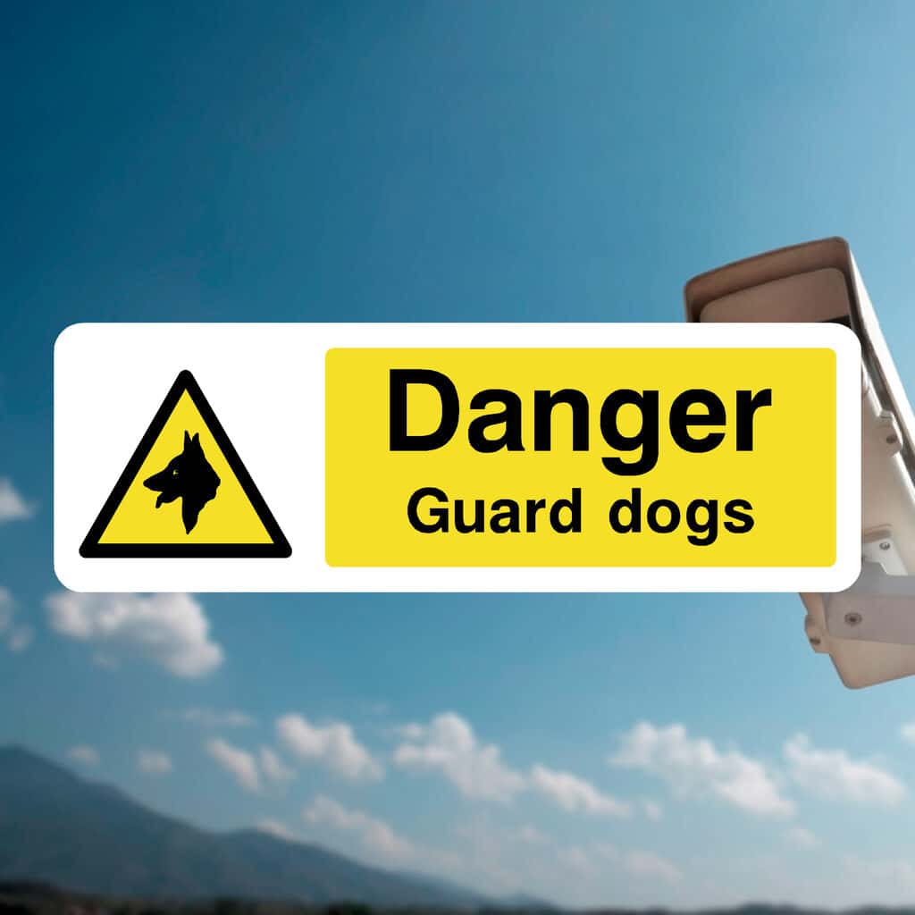 Guard Dogs Warning Sign – Durable Security Signage – The Sign Shed