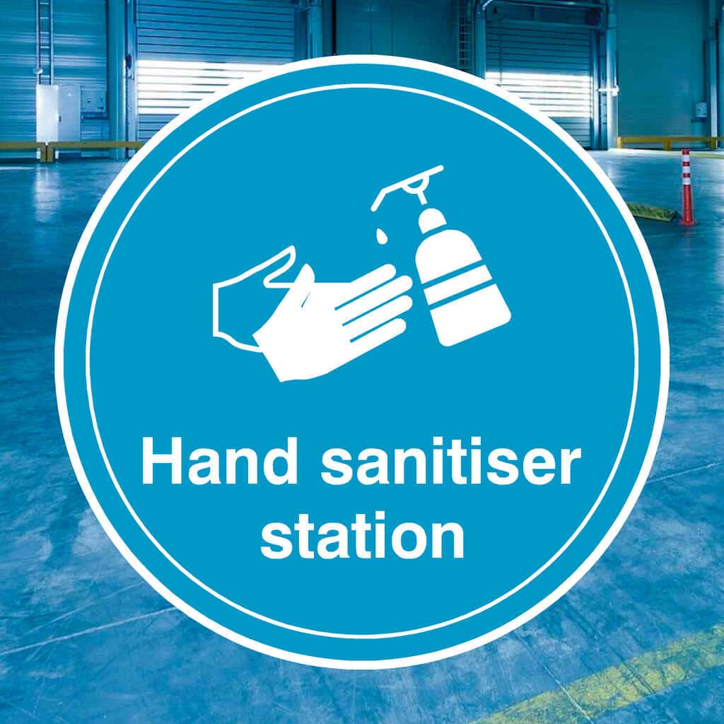 Hand Sanitiser Station Floor Sticker - The Sign Shed