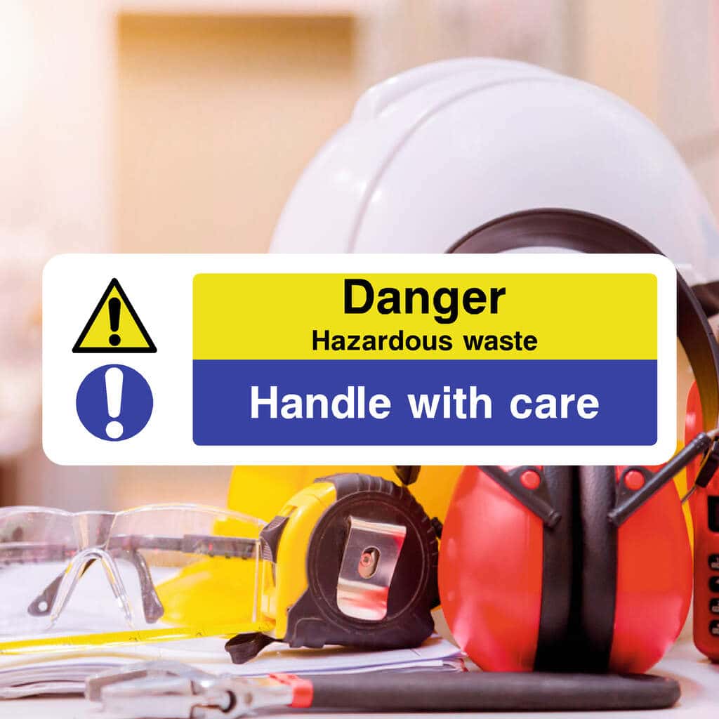 Hazardous Waste Handle With Care Sign - The Sign Shed