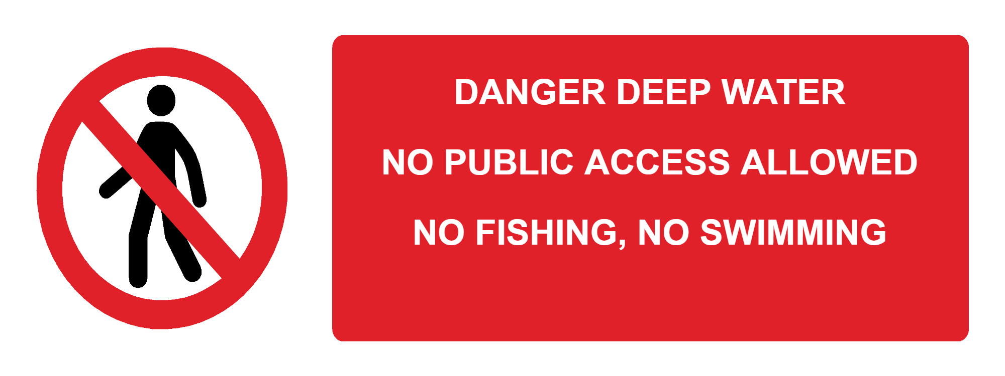 Custom Pedestrian Access Sign Landscape