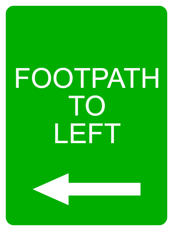 Custom Green Sign Left Arrow Portrait