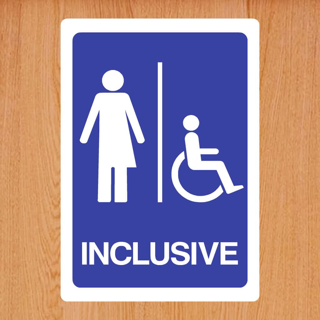 Inclusive Disabled Toilet Sign – Accessible WC Sign – The Sign Shed