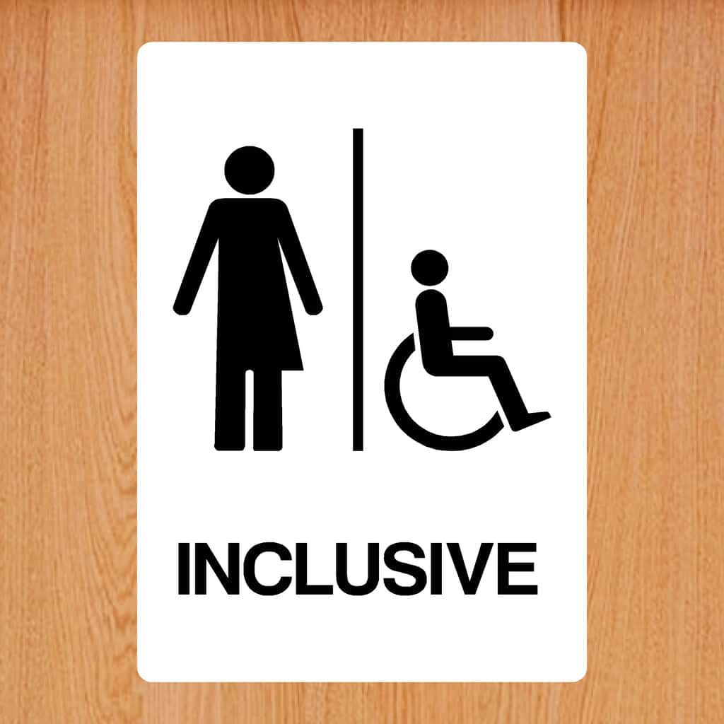 Poor Inclusive Signage Inclusive Disabled Toilet Sign – Accessible WC Sign – The Sign Shed