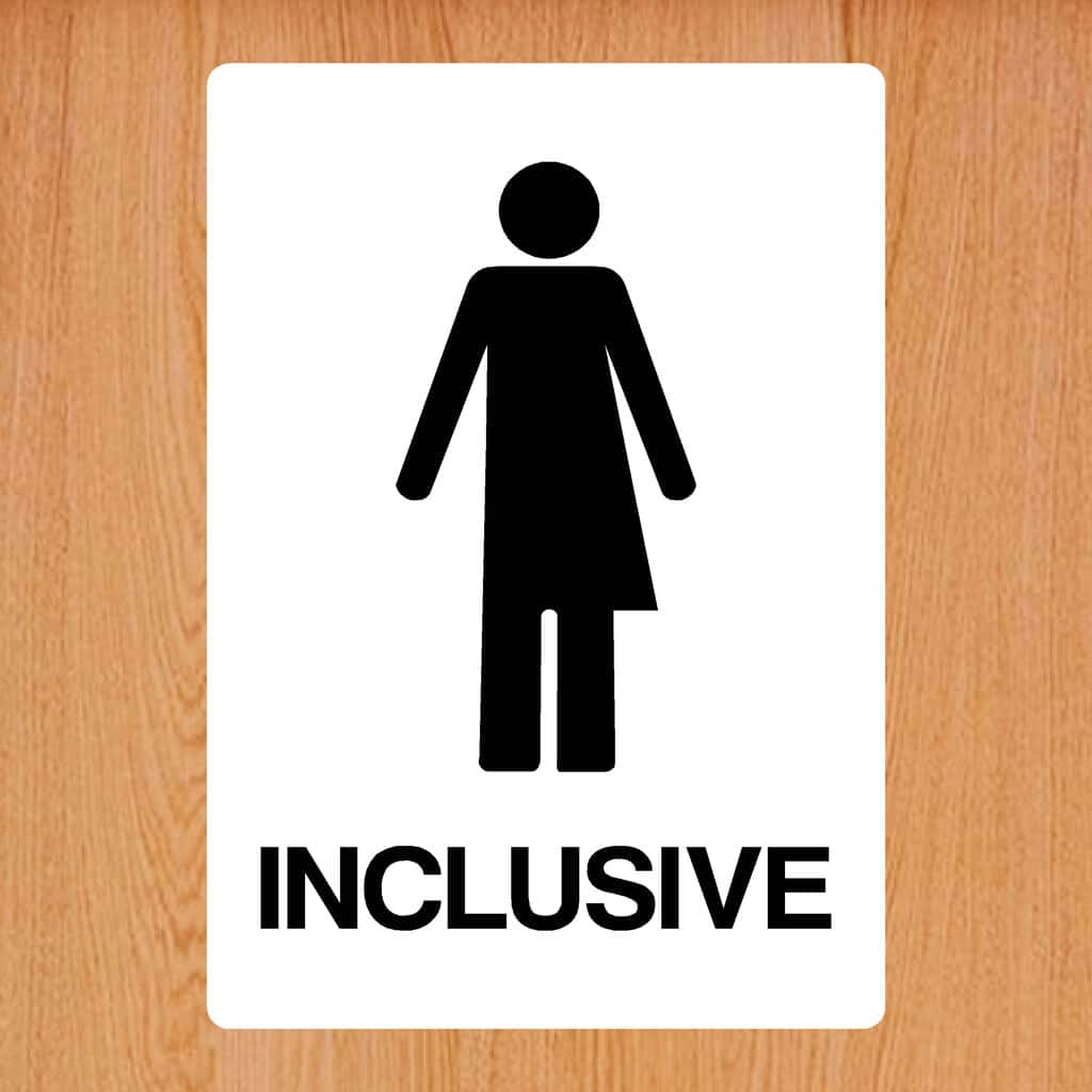 Poor Inclusive Signage Inclusive Toilet Sign – Accessible, HSE & Equality Act Compliant