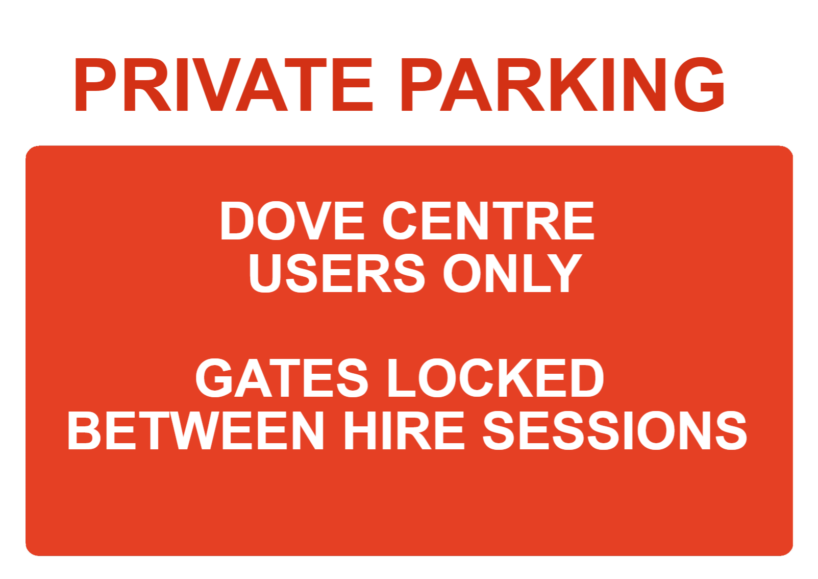 Custom Parking Sign