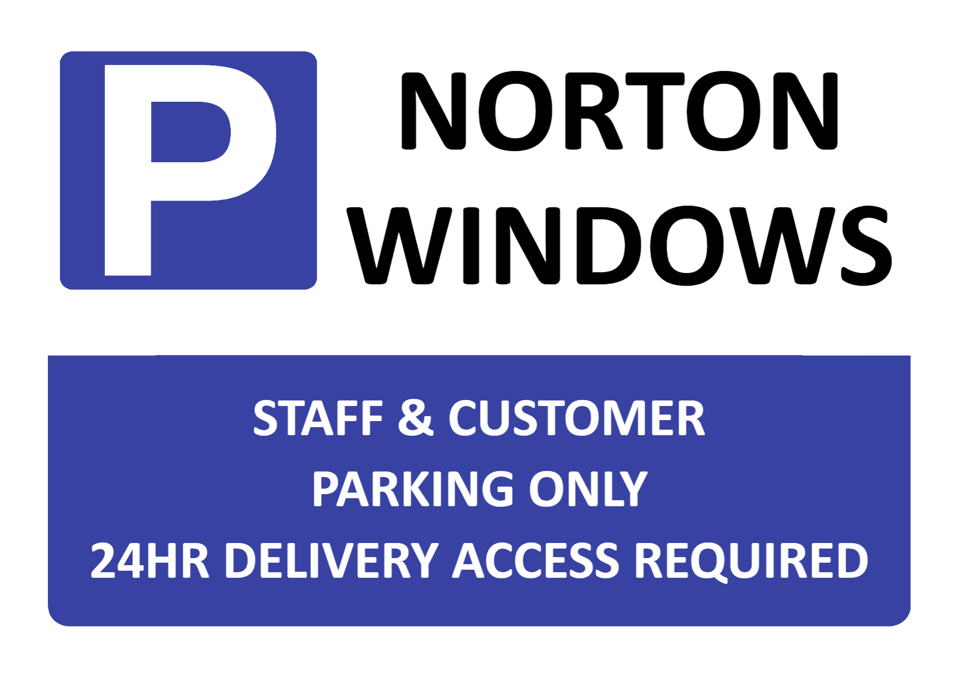 Custom Parking Sign | P Symbol Blue