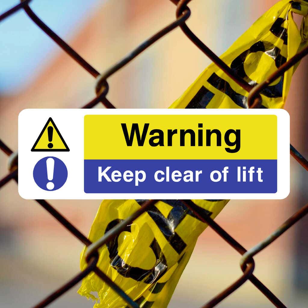 Clean Lift Signage Keep Clear Lift Sign – UK Safety Compliance