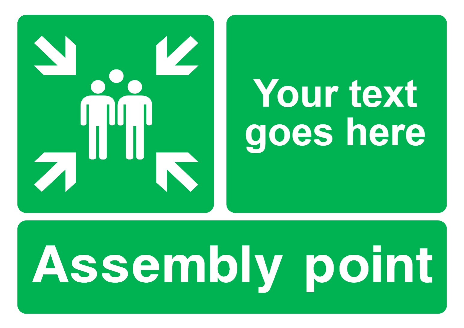 Custom Assembly Point Sign landscape