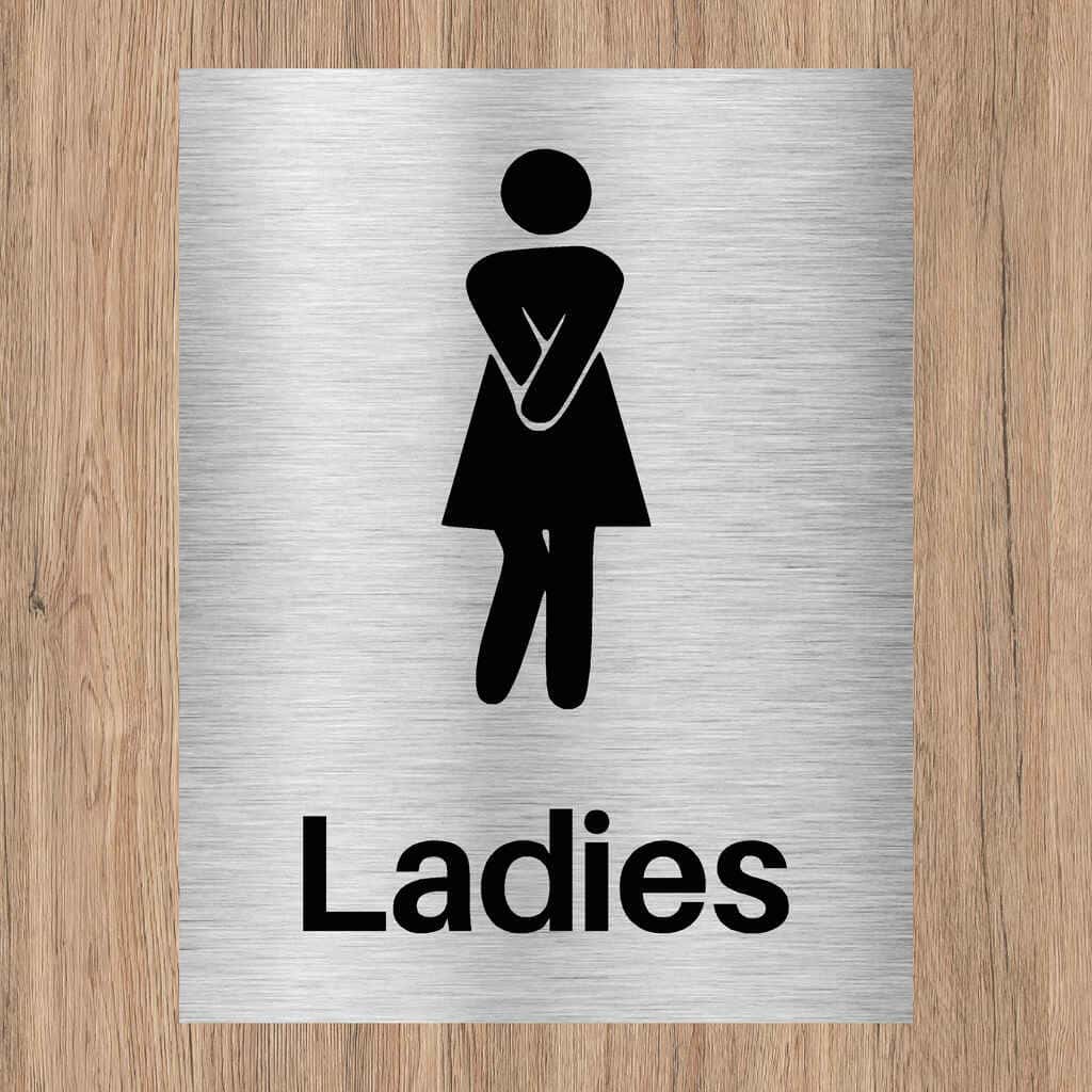 Ladies Toilet Logo Female Toilet Right Arrow Womens Ladies Girls Sign
