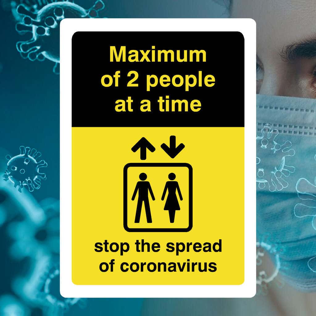 Lift Capacity Sign – Max 2 People | Safety Sign