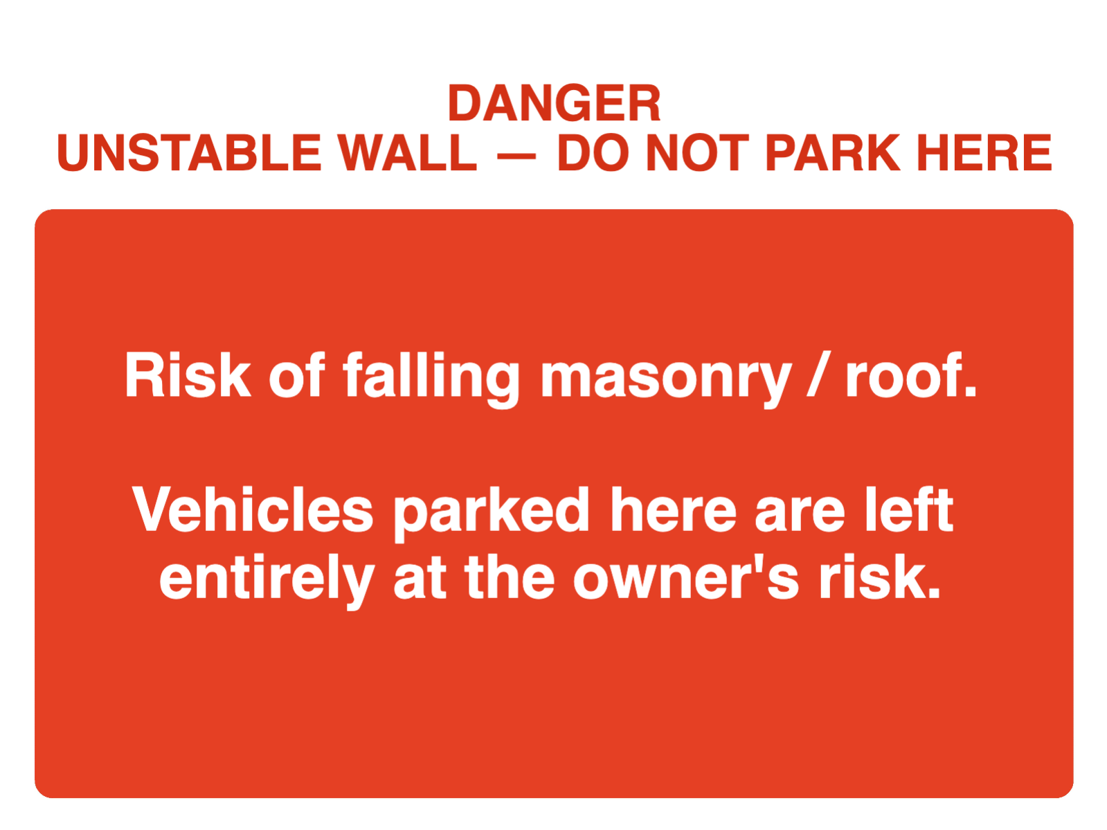 Custom Parking Sign