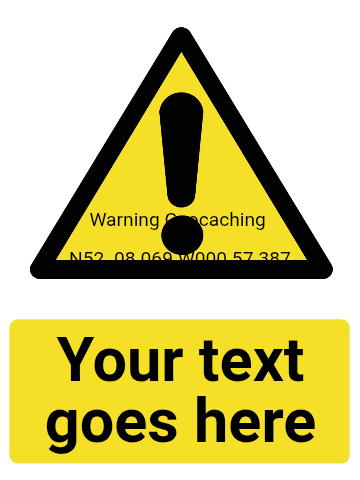 Custom Warning Sign Portrait