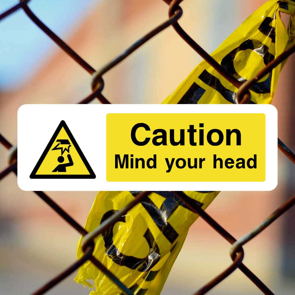 Mind Your Head warning sign | BS EN ISO 7010 compliant