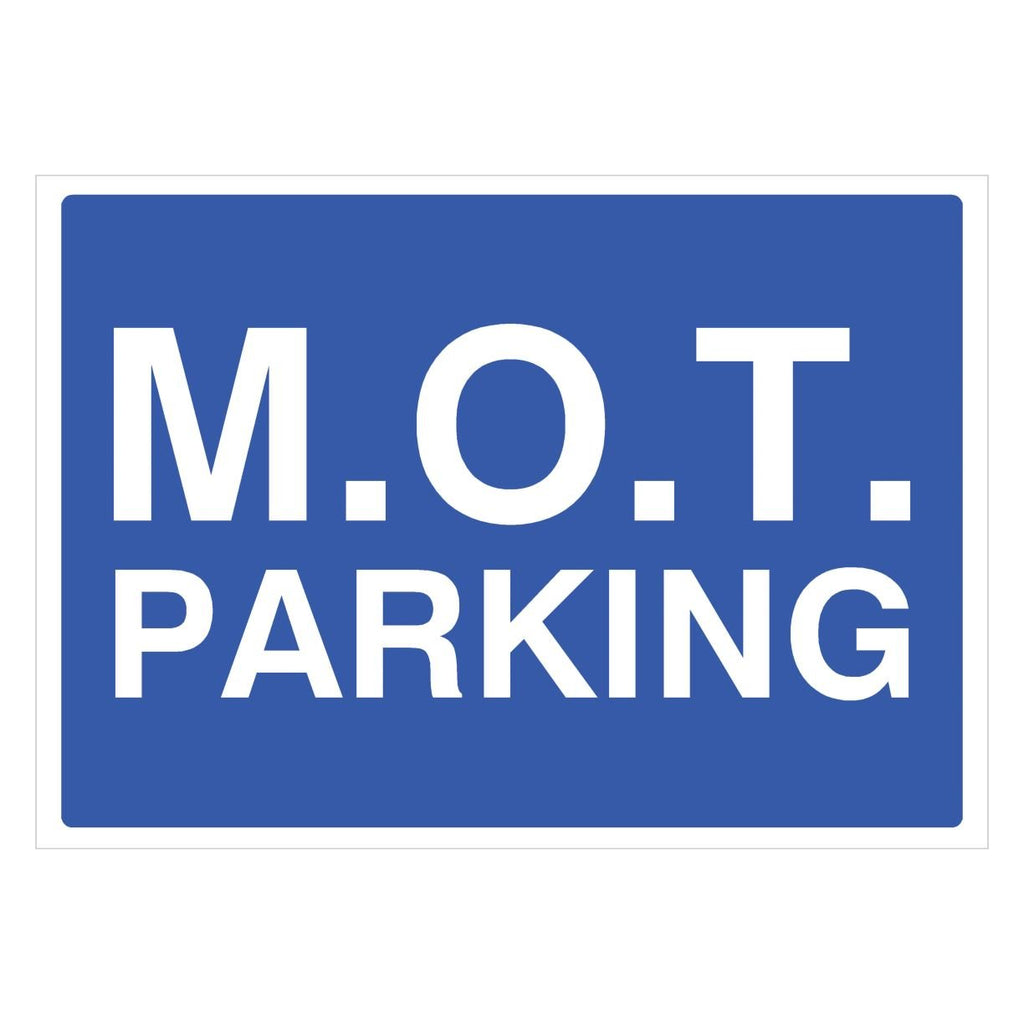 MOT Parking Sign - The Sign Shed