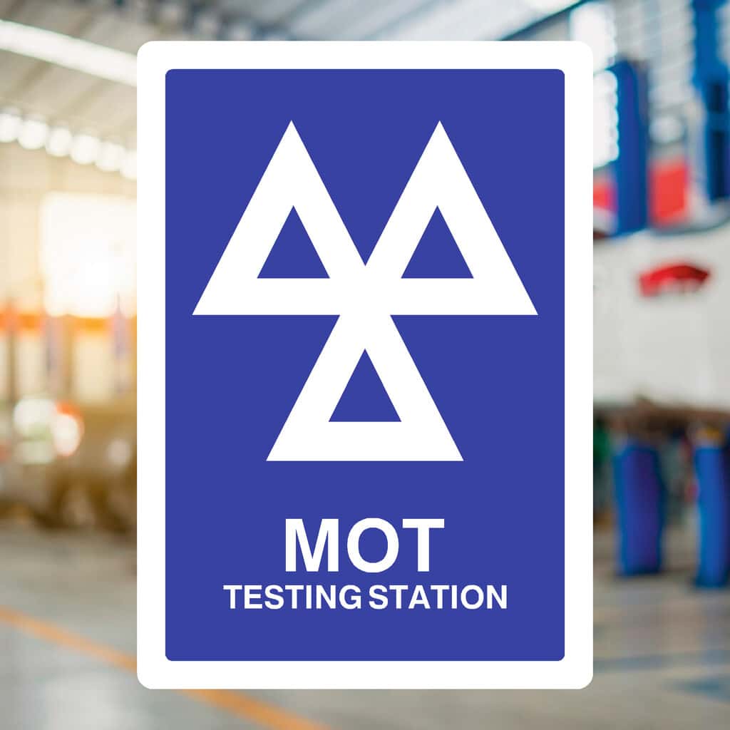 Vsafety 78016bg-r generale garage Sign, MOT/veicolo test station Vsafety 78016bg-r generale garage Sign, MOT/veicolo test station