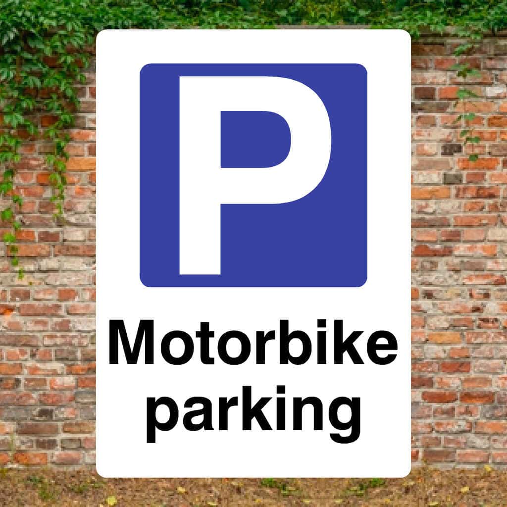 Motorbike Parking P Sign - The Sign Shed