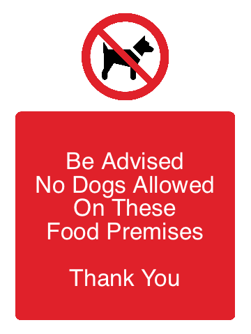 Custom No Dogs Sign Portrait