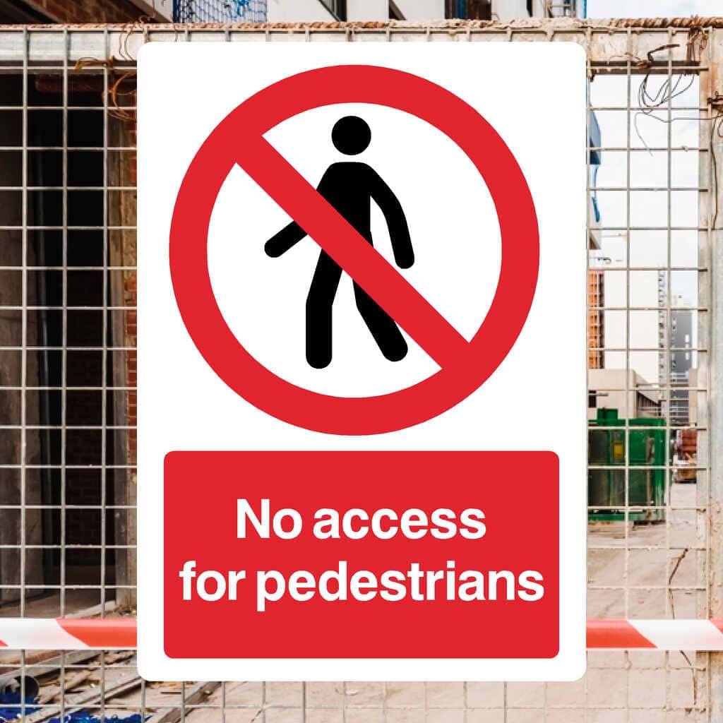 Walk Through Sign Pedestrian Access Signs – Safe Walkways & Site Routes