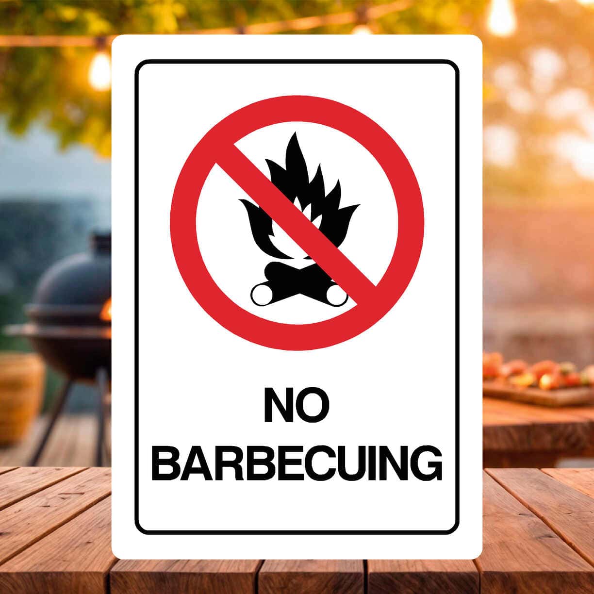 No Barbecuing Sign - The Sign Shed