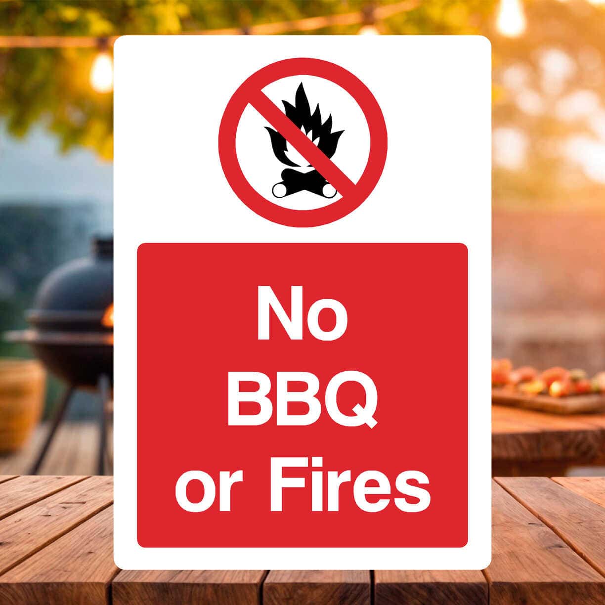 No BBQ or Fires Sign - The Sign Shed
