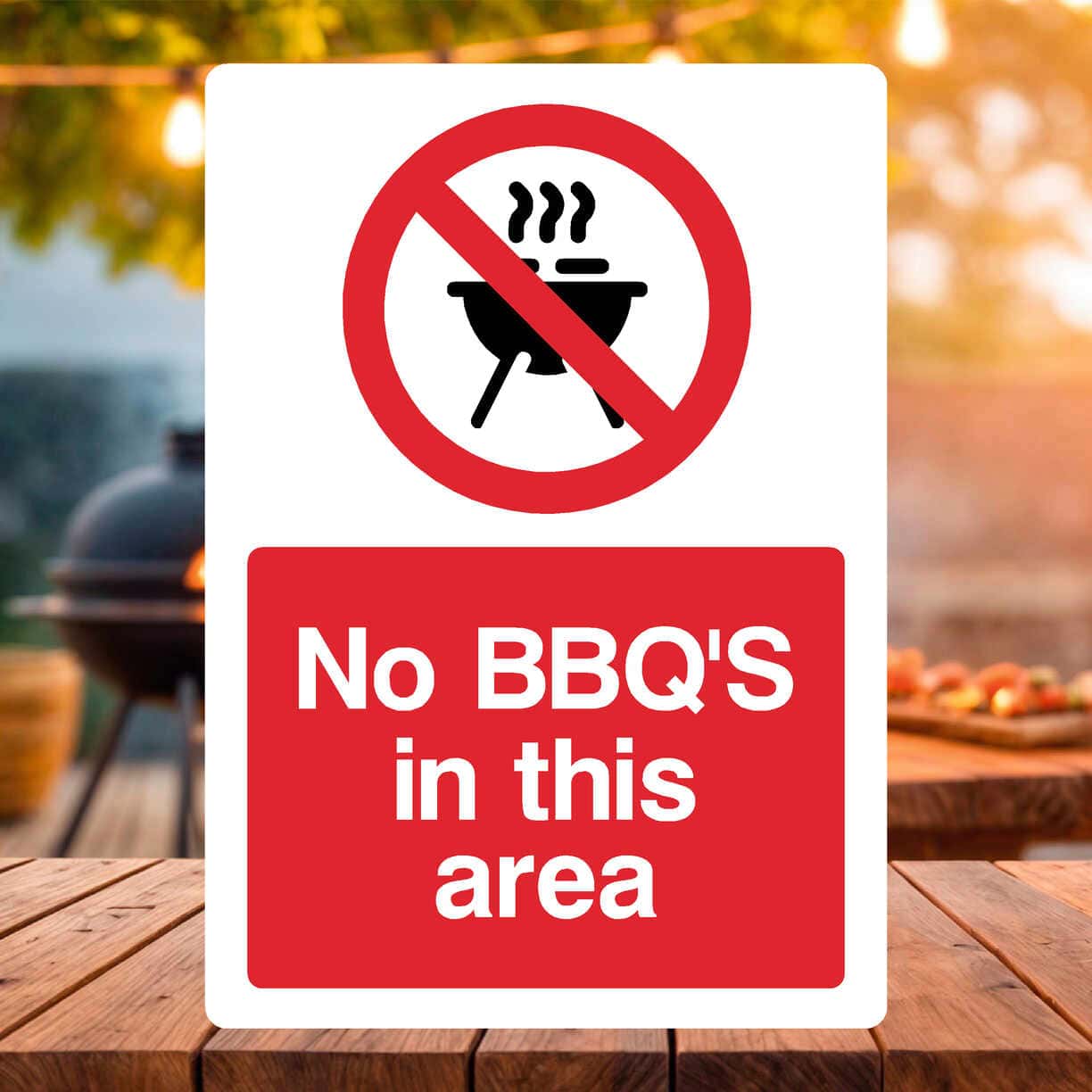 No BBQs In This Area Sign - The Sign Shed