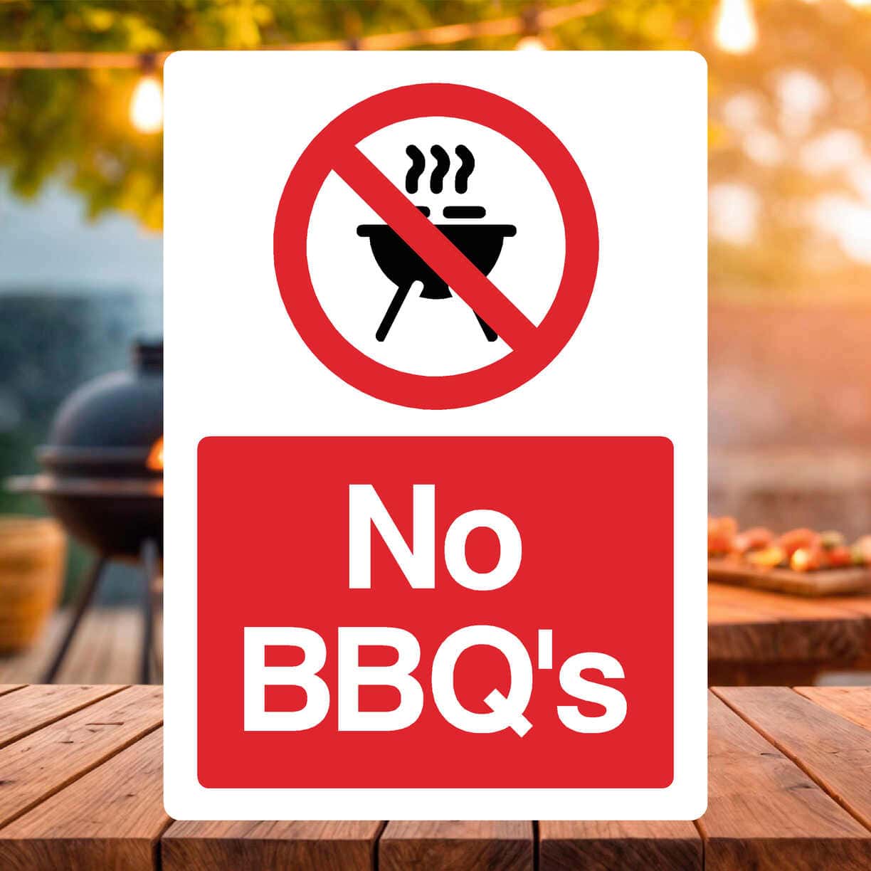 No BBQs Prohibited Sign - The Sign Shed