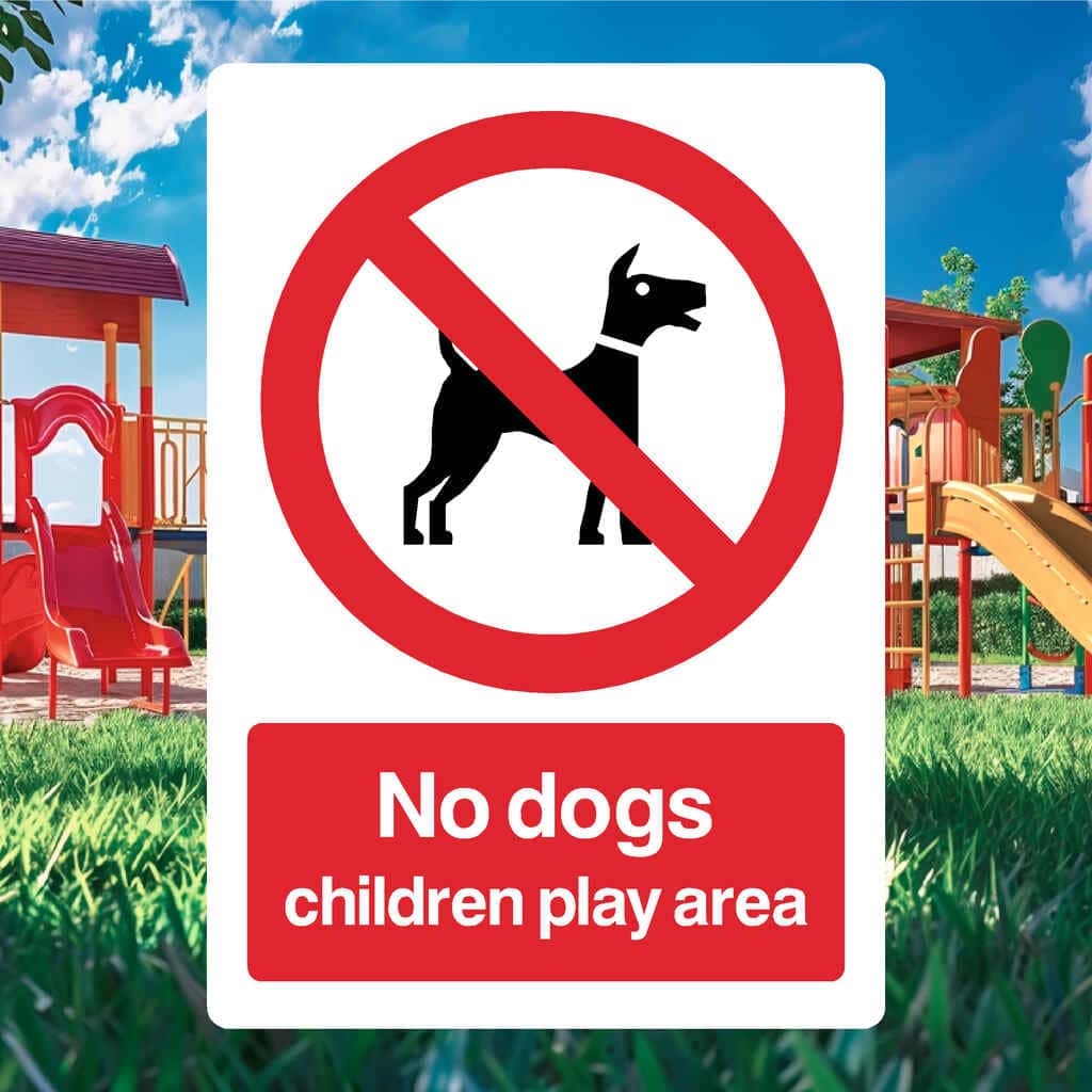 No Dogs Childrens Play Area Sign - The Sign Shed
