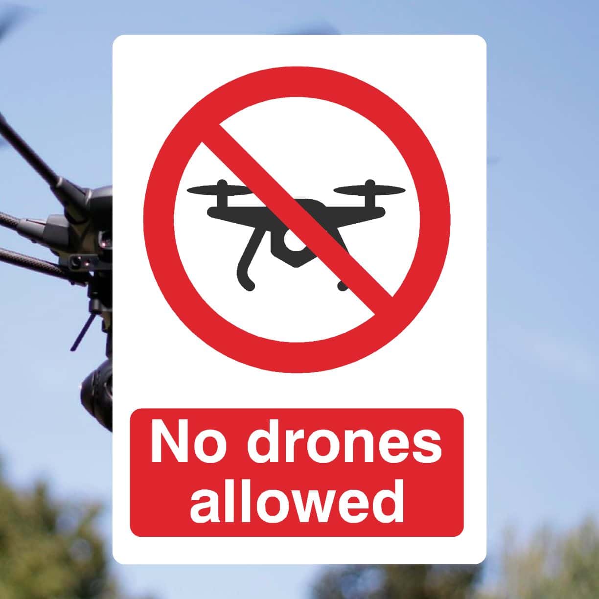 No Drones Allowed Sign 