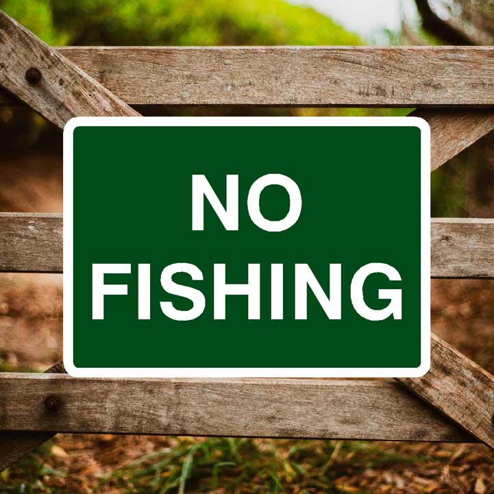No Fishing Sign - The Sign Shed