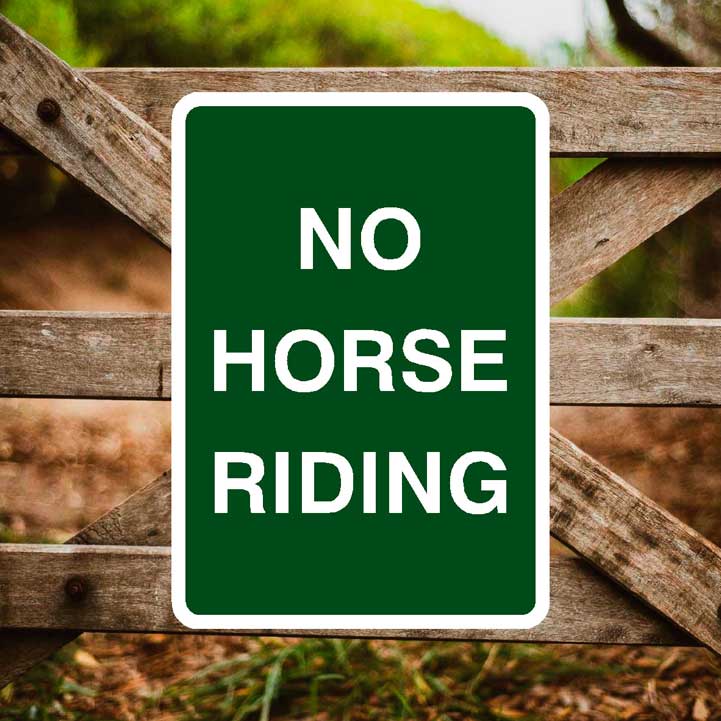 No Riding Template No Horse Riding Sign – Countryside Safety – The Sign Shed