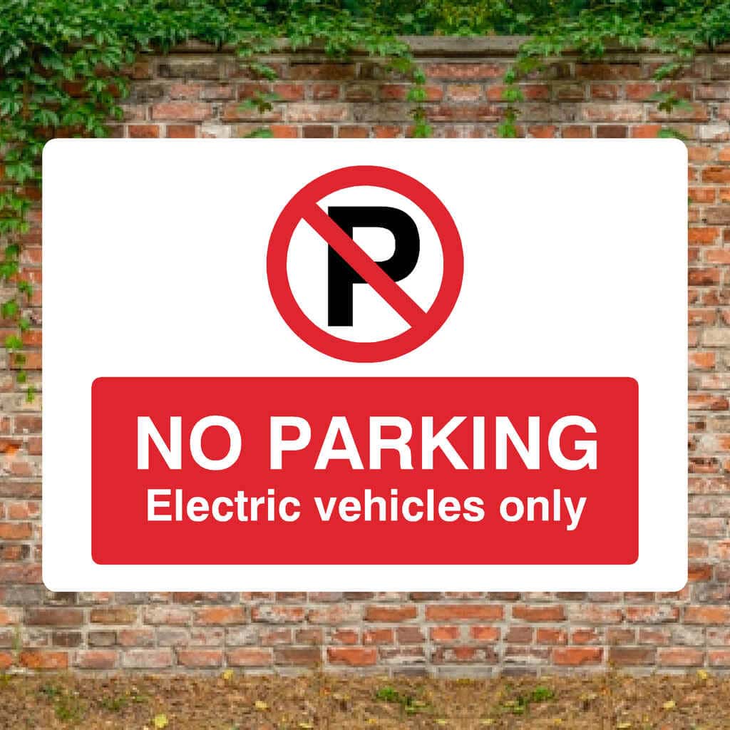 EV Only No Parking Sign Landscape – EV Safety